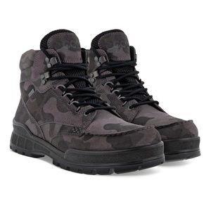 ECCO MEN'S TRACK 25 CAMO GORE-TEX SHOE IN TITANIUM.